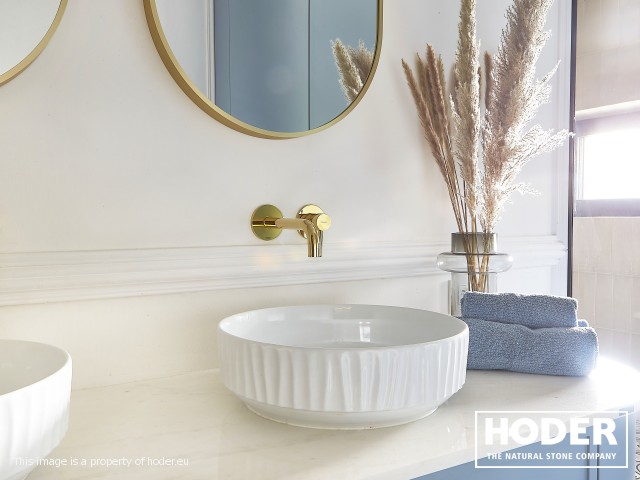 Living room, kitchen, bathroom tops Marmur 129, 156 and quartz conglomerate 1103 - zdjęcie numer 15