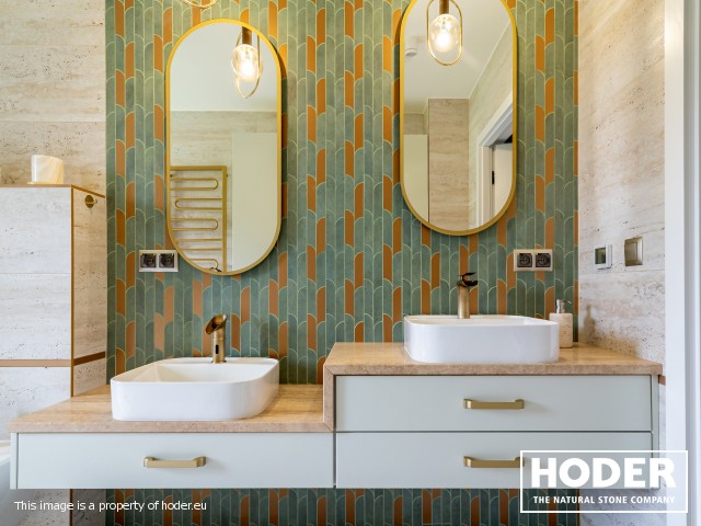 Bathroom tops Travertine 125 and quartz conglomerate 300 and kitchen, bathroom tops Granite 480 i 37 - zdjęcie numer 1