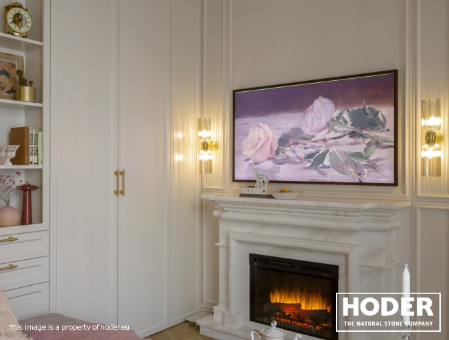 Fireplaces marble 129, kitchen worktops and bathroom tops dolomite 495