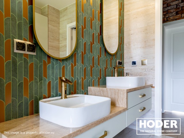 Bathroom tops Travertine 125 and quartz conglomerate 300 and kitchen, bathroom tops Granite 480 i 37 - zdjęcie numer 2