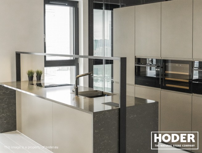 Kitchen worktops and bathroom tops quartz conglomerate 8300