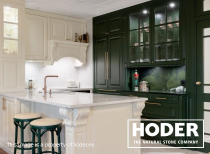 Kitchen worktops natural quartzite 471 and dolomite 455