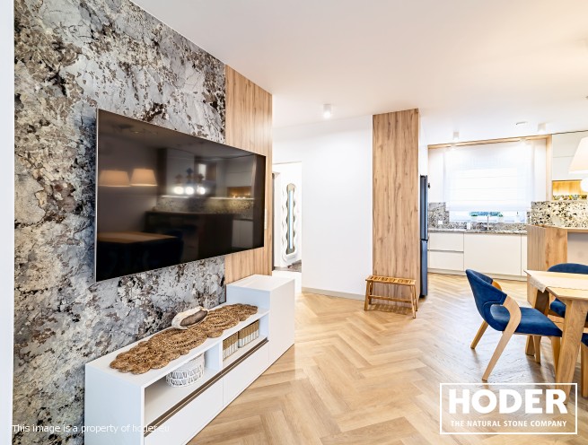Living room and kitchen granite 712